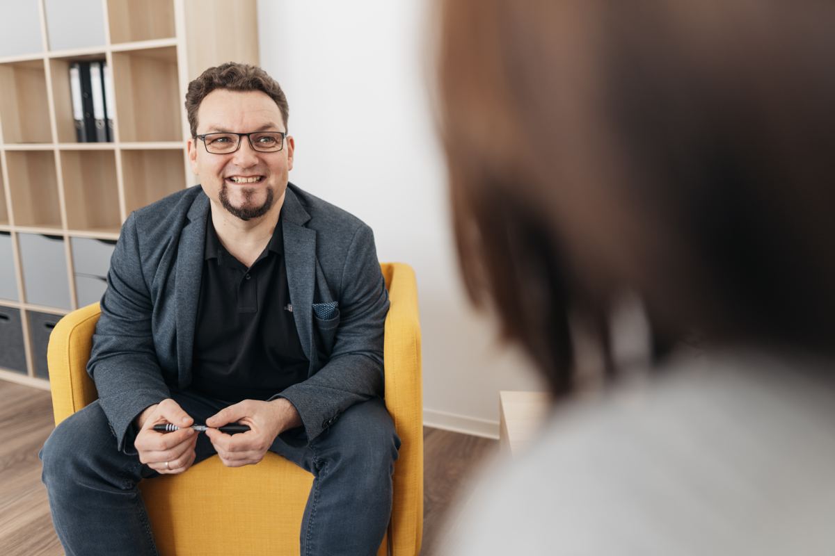 Coachinggespräch im Sessel